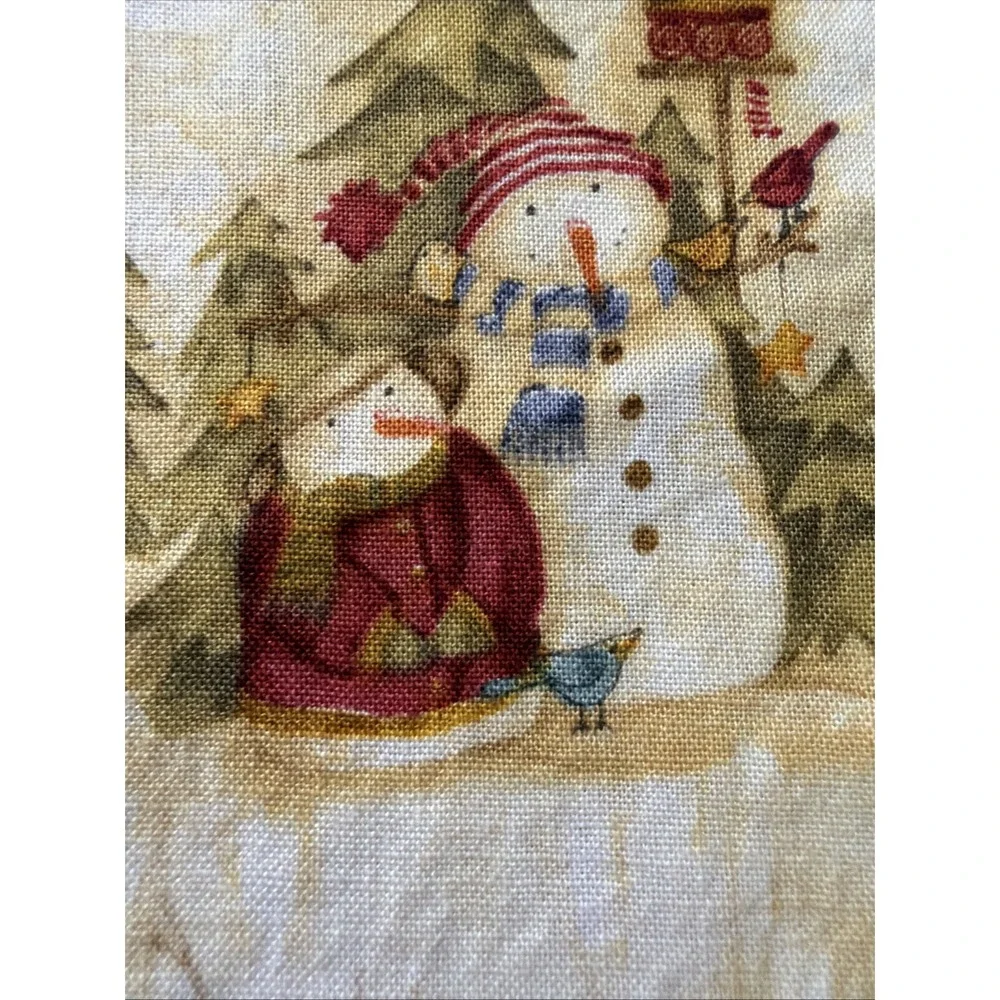 Winter‎ Magic Fabric 1/2 Yard Debi Hron Snowmen Woodland